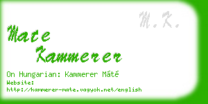 mate kammerer business card
